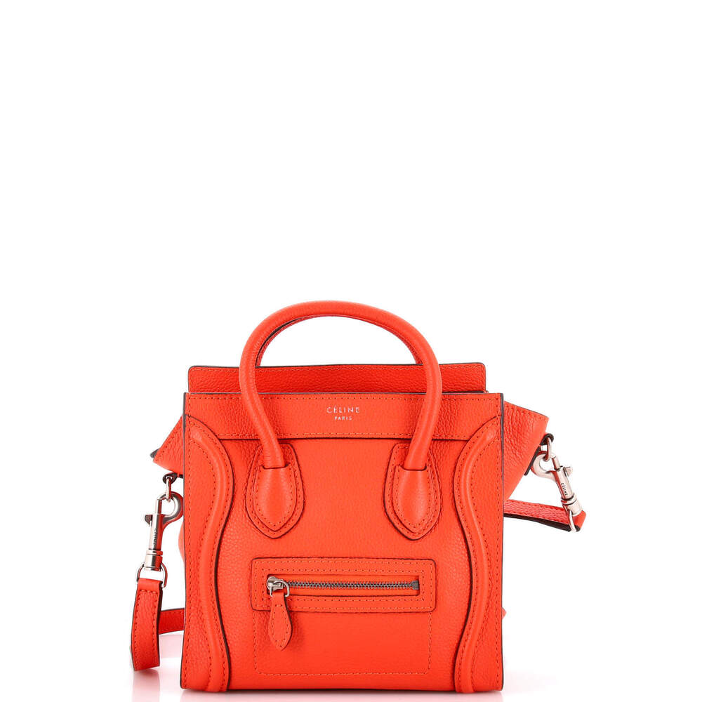 Celine Nano Luggage Bag Grainy Leather